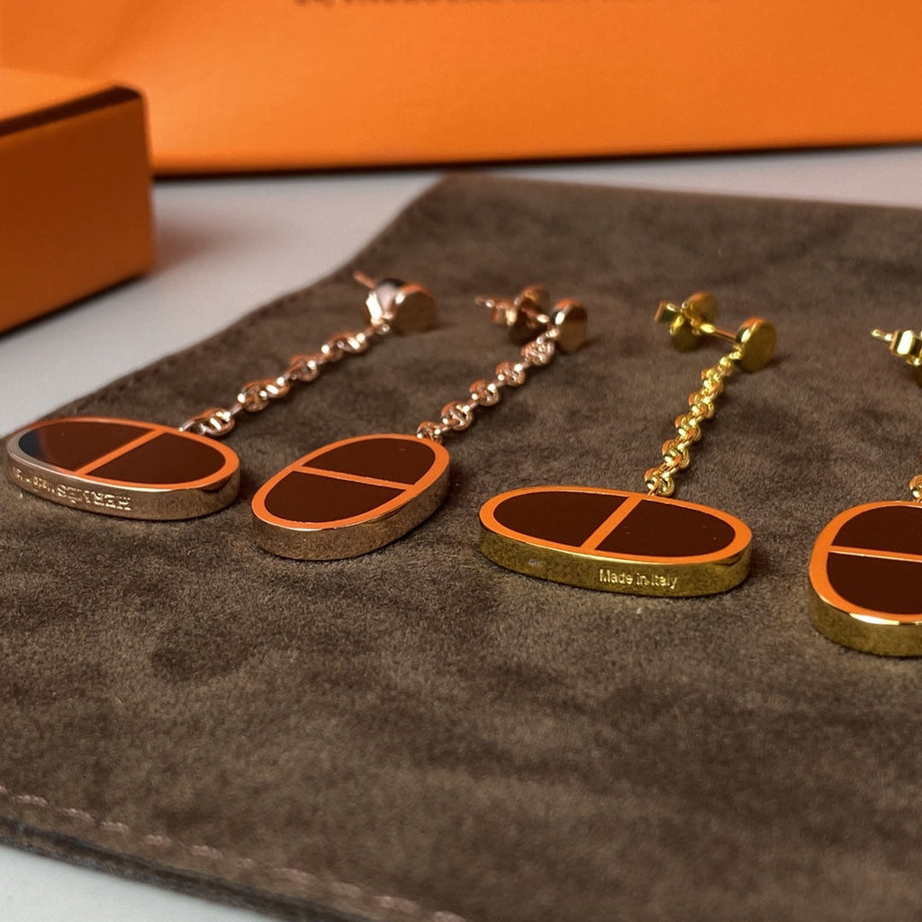 ®Jewelicorn® チェーン ヴェルソ ブラック セラミック イヤリング