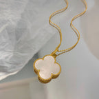 ¡®Jewelicorn¡¯CLOVER 25MM MOP LARGE PENDANT NECKLACE