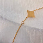 ®Jewelicorn®カラースターカーネリアンピンクゴールドダイヤモンドブレスレット