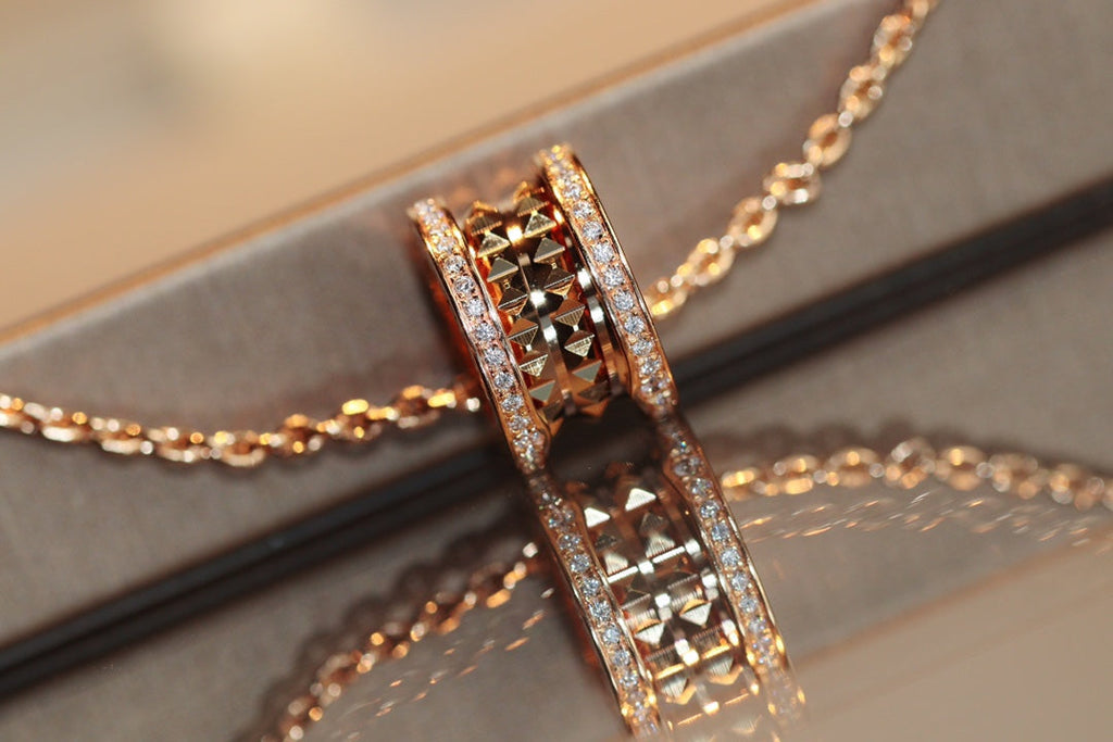 Jewelicorn Zero 1 Rock Anhänger Halskette aus rosa Gold