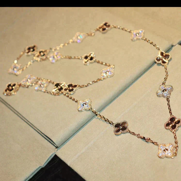 ¡®Jewelicorn¡¯CLOVER 20 MOTIFS LASER DIAMOND NECKLACE