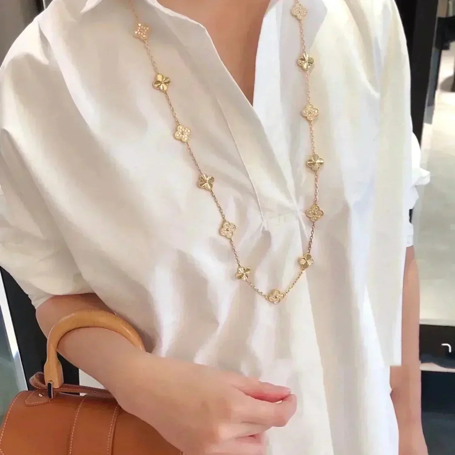 ¡®Jewelicorn¡¯CLOVER 20 MOTIFS LASER DIAMOND NECKLACE