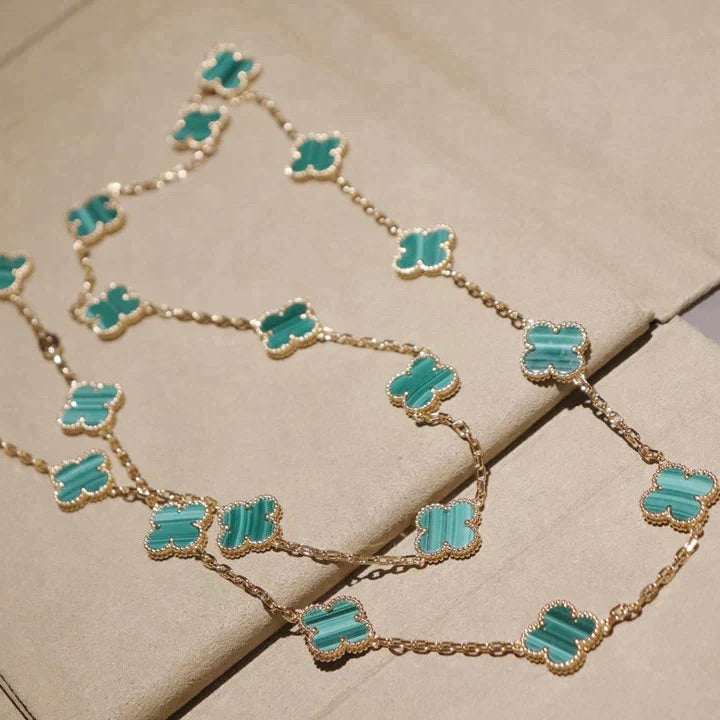 ¡®Jewelicorn¡¯CLOVER 20 MOTIFS MALACHITE GOLD