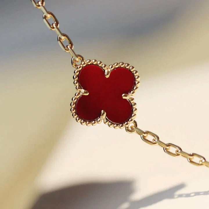 ¡®Jewelicorn¡¯CLOVER 20 MOTIFS CARNELIAN NECKLACE