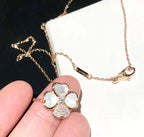 ¡®Jewelicorn¡¯CLOVER MOP DIAMOND ROSE GOLD NECKLACE