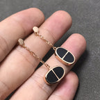 ®Jewelicorn® チェーン ヴェルソ ブラック セラミック シルバー イヤリング