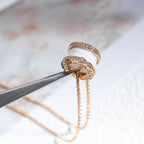 Jewelicorn Zero 1 Halskette aus weißer Keramik mit Diamanten in Roségold