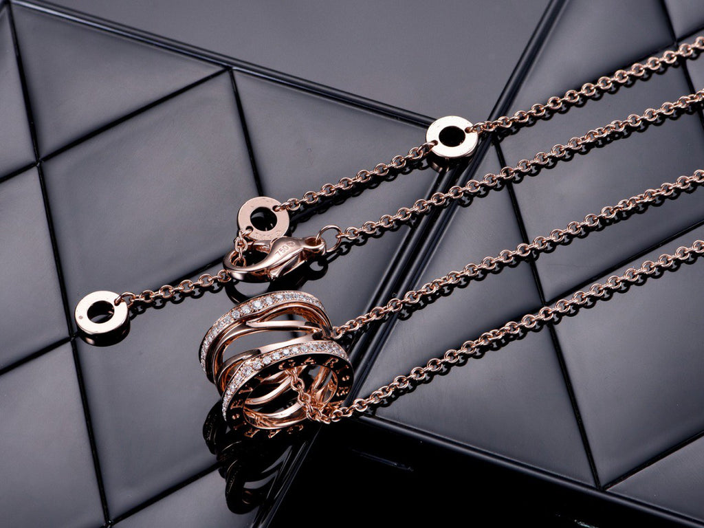 Jewelicorn Zero 1 Pink Gold Diamanten Offene Halskette