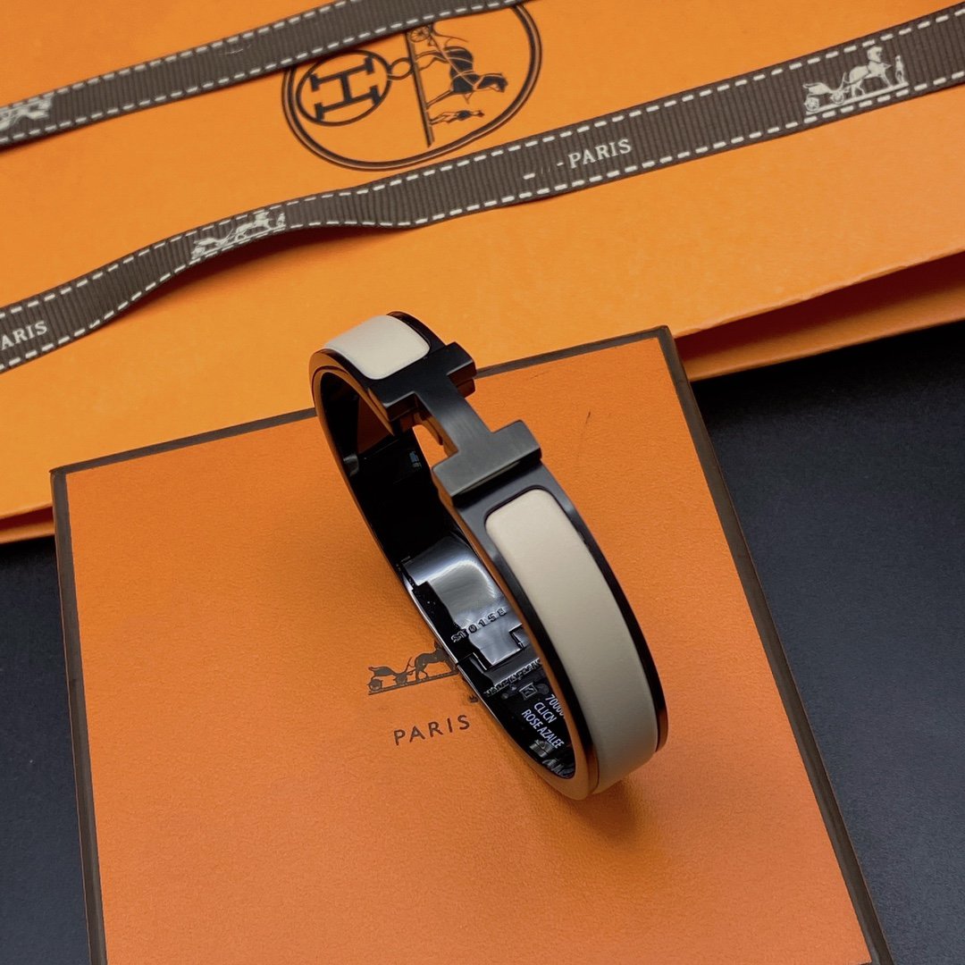 ®Jewelicorn® Hブレスレット 12mm ブラックベージュ セラミック