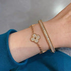 [⭐JeweliWhal] CLOVER 5 MOTIF FULL DIAMOND BRACELET COLLECTION
