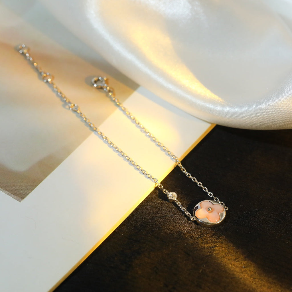 ®Jewelicorn® サンモチーフ ピンクモップ シルバーブレスレット