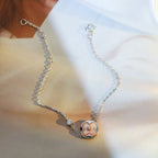 ®Jewelicorn® サンモチーフ ピンクモップ シルバーブレスレット