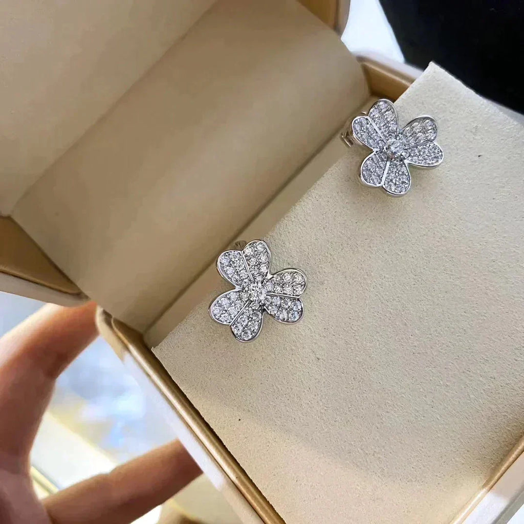 ¡®Jewelicorn¡¯CLOVER COMOS DIAMOND EARRINGS SILVER