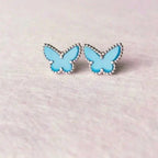 ¡®Jewelicorn¡¯BUTTERFLY TURQUOISE EARRINGS SILVER