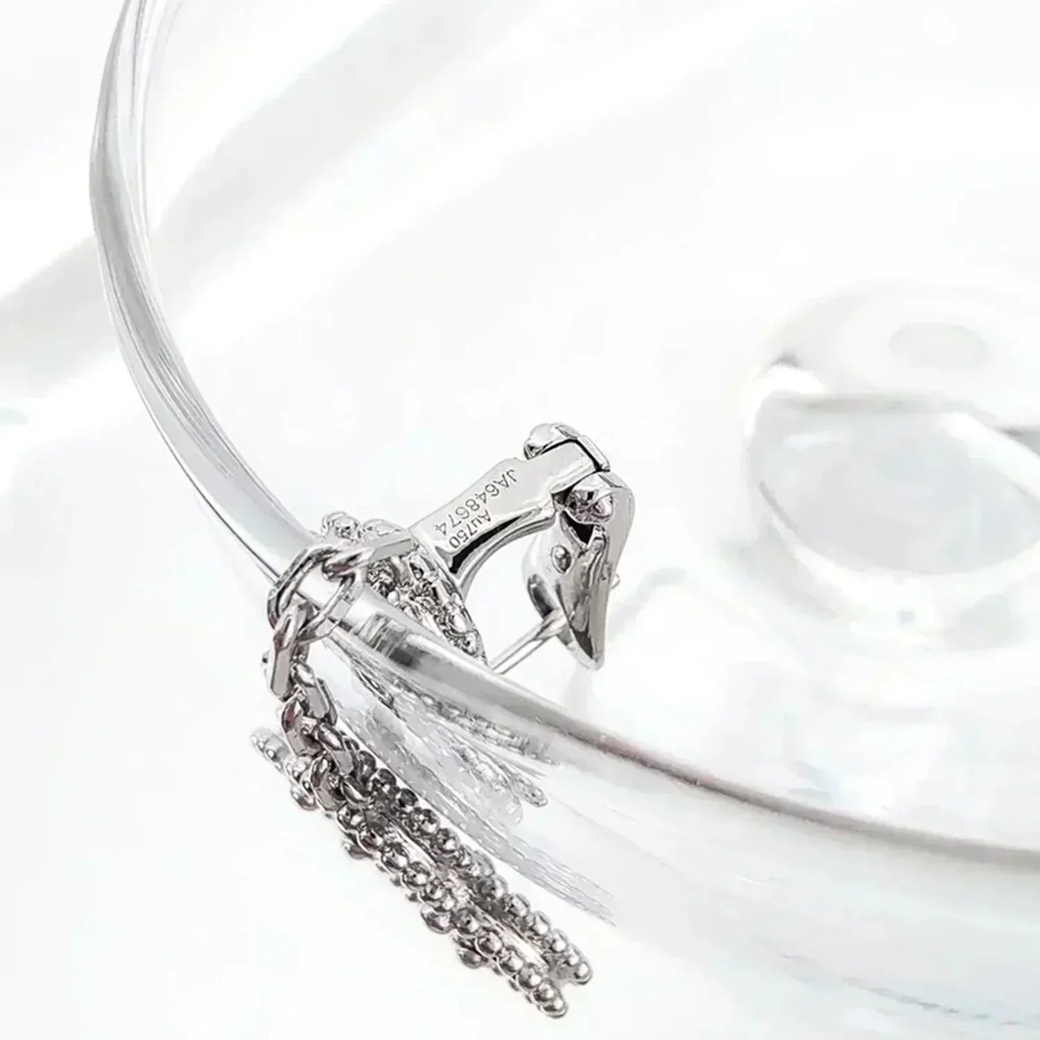 ®Jewelicorn®クローバー 2モチーフ ダイヤモンド オニキス イヤリング シルバー