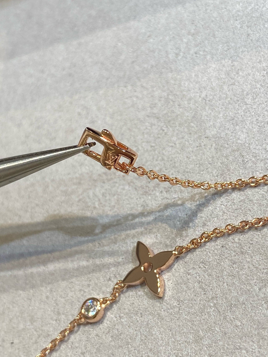 ®Jewelicorn®スターダイヤモンドピンクゴールドブレスレット