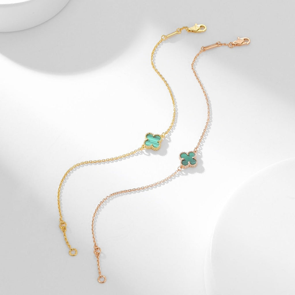 ¡®Jewelicorn¡¯CLOVER BRACELET MALACHITE 1 MOTIF
