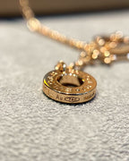 Jewelicorn TRAUM-PERLMUTT-DIAMANT-PAVED-HALSKETTE IN ROSA GOLD