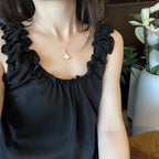 Jewelicorn TRAUM-PERLMUTT-DIAMANT-PAVED-HALSKETTE IN ROSA GOLD