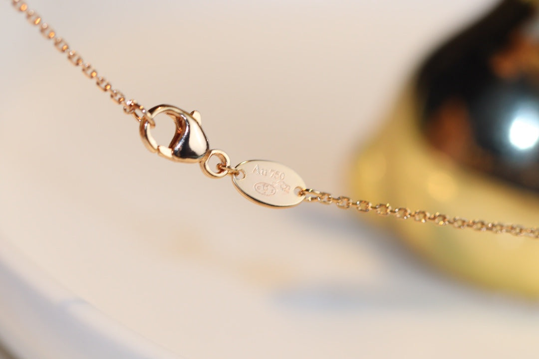 ¡®Jewelicorn¡¯JEUX マラカイト 1 ダイヤモンド ピンクゴールド ネックレス