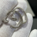 ®Jewelicorn®ラブダイヤモンドシルバーフープイヤリング