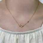 ¡®Jewelicorn¡¯FORCE 10 DIAMOND PINK GOLD NECKLACE