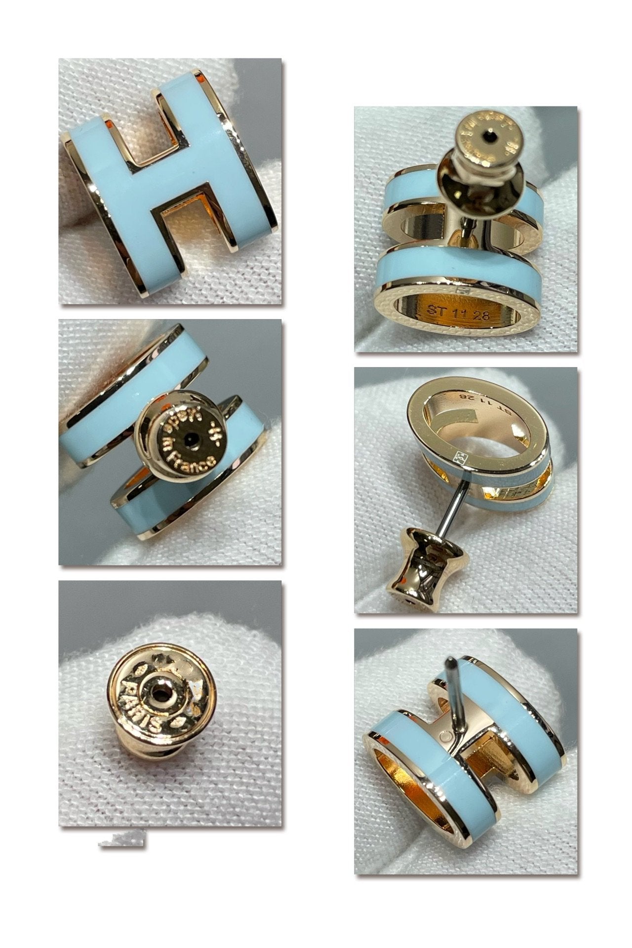 ®Jewelicorn® POP H スカイブルー スタッドピアス