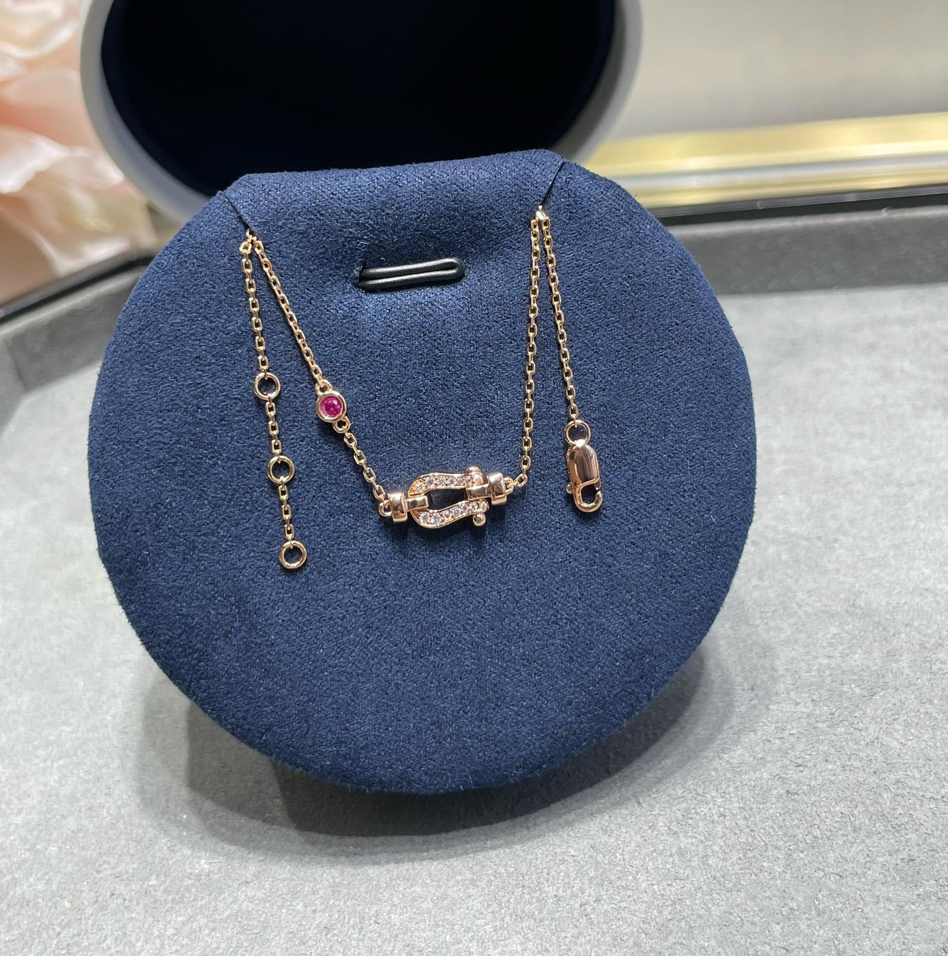 ®Jewelicorn® フォース10 ダイヤモンド チェーンリンク ピンクゴールド ブレスレット