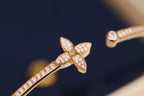 ¡®Jewelicorn¡¯IDYLLE PINK GOLD OPEN BRACELET DIAMOND PAVED