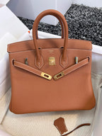 HM Birkin 25 cm Gold Togo Leder Gold Beschläge