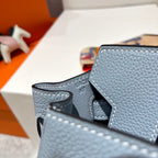 HM Birkin 30 cm Cloud Blue Togo-Leder Silberne Beschläge