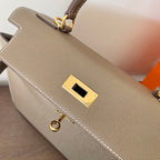 HM KELLY 28CM ETAIN EPSOM LEDER GOLDENE BESCHLÄGE