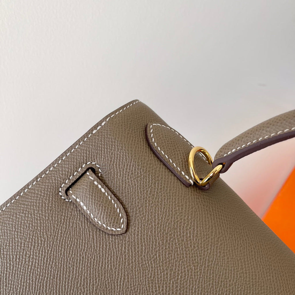 HM KELLY 28CM ETAIN EPSOM LEDER GOLDENE BESCHLÄGE