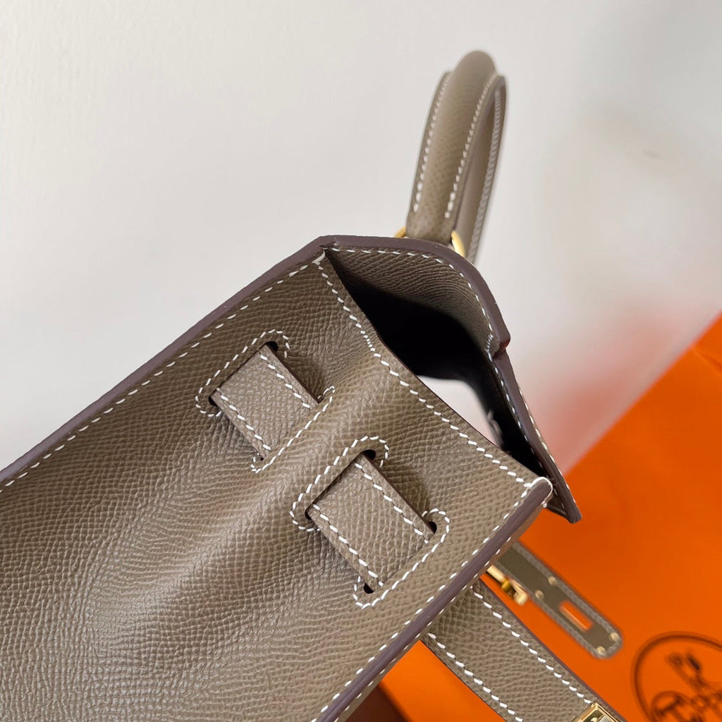 HM KELLY 28CM ETAIN EPSOM LEDER GOLDENE BESCHLÄGE