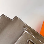 HM KELLY 28CM ETAIN EPSOM LEDER SILBERNE BESCHLÄGE