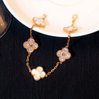 ®ジュエリコーン®クローバーブレスレット 5モチーフ ホワイトモップダイヤモンド