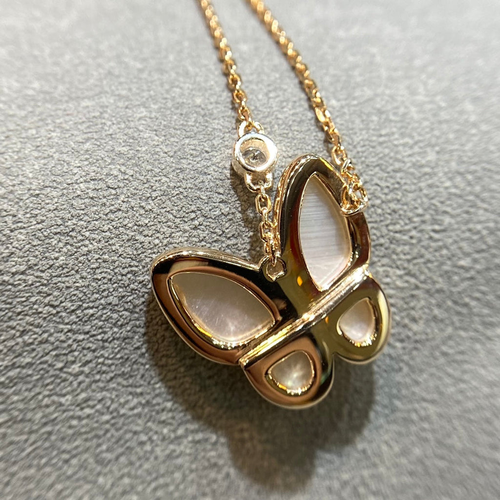 ®Jewelicorn® バタフライモップ ダイヤモンドネックレス