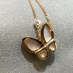 ®Jewelicorn® バタフライモップ ダイヤモンドネックレス