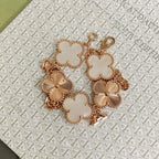 ¡®Jewelicorn¡¯CLOVER BRACELET 5 MOTIF WHITE MOP PINK GOLD