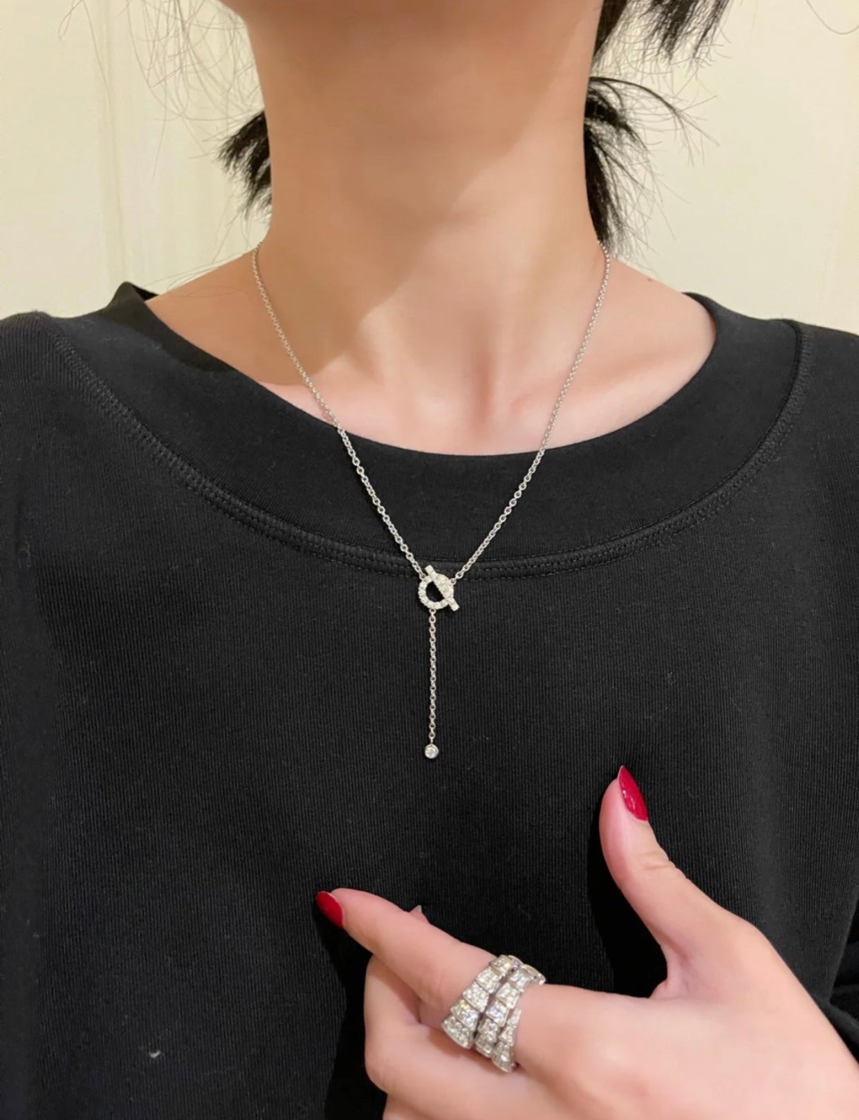¡®Jewelicorn¡¯FINESSE SILVER DIAMOND NECKLACE