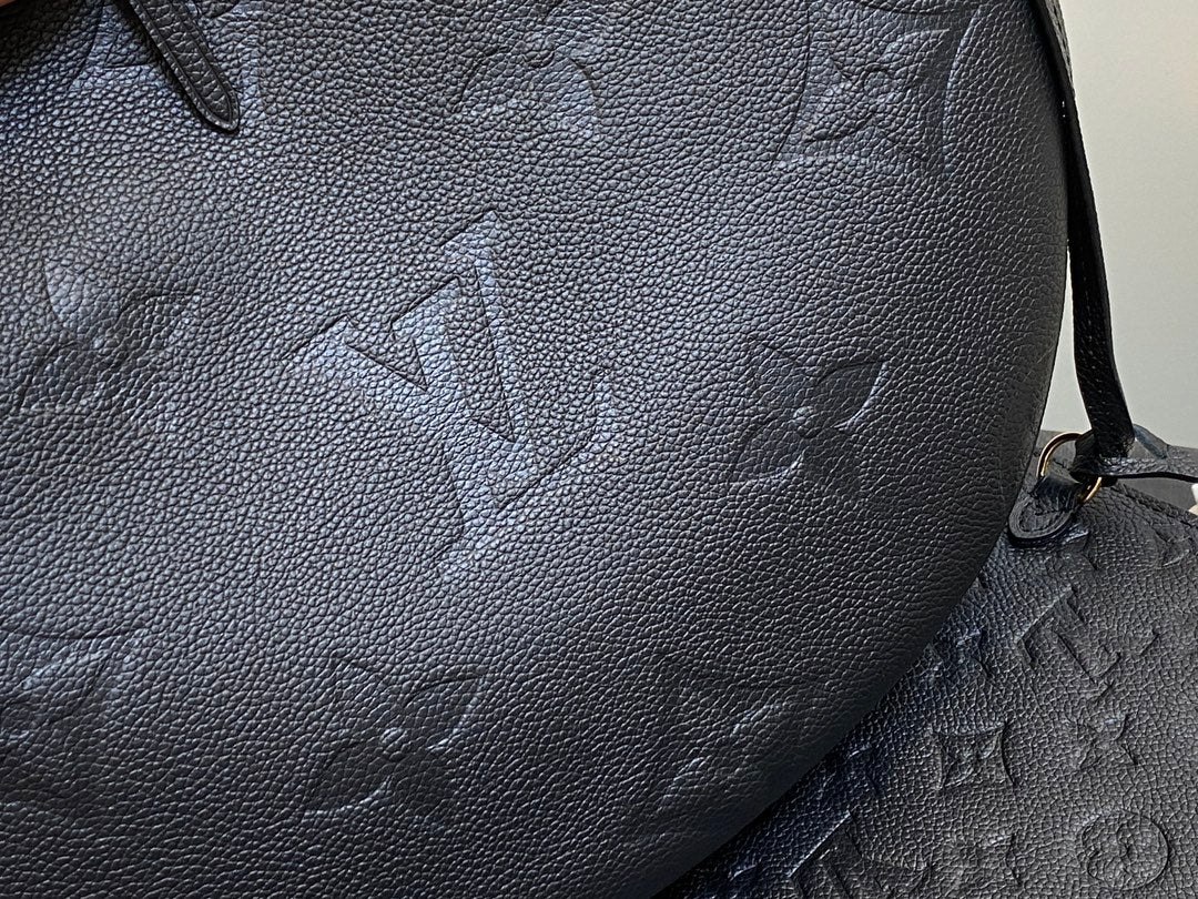 LOOP HOBO 38 BLACK MONOGRAM EMPREINTE LEATHER GOLD HARDWARE