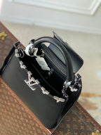 CAPUCINES BB 27 BLACK TAURILLON SILBERNE BESCHLÄGE