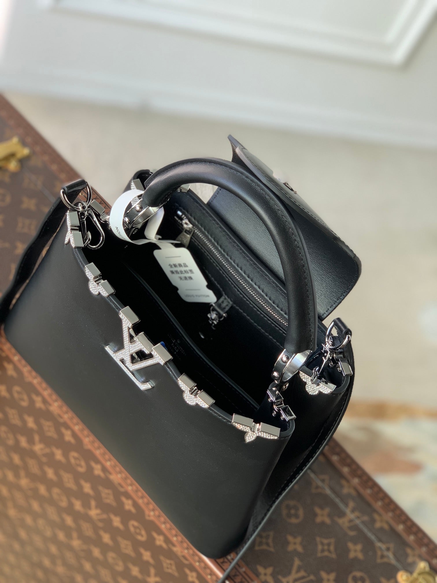 CAPUCINES BB 27 BLACK TAURILLON SILBERNE BESCHLÄGE