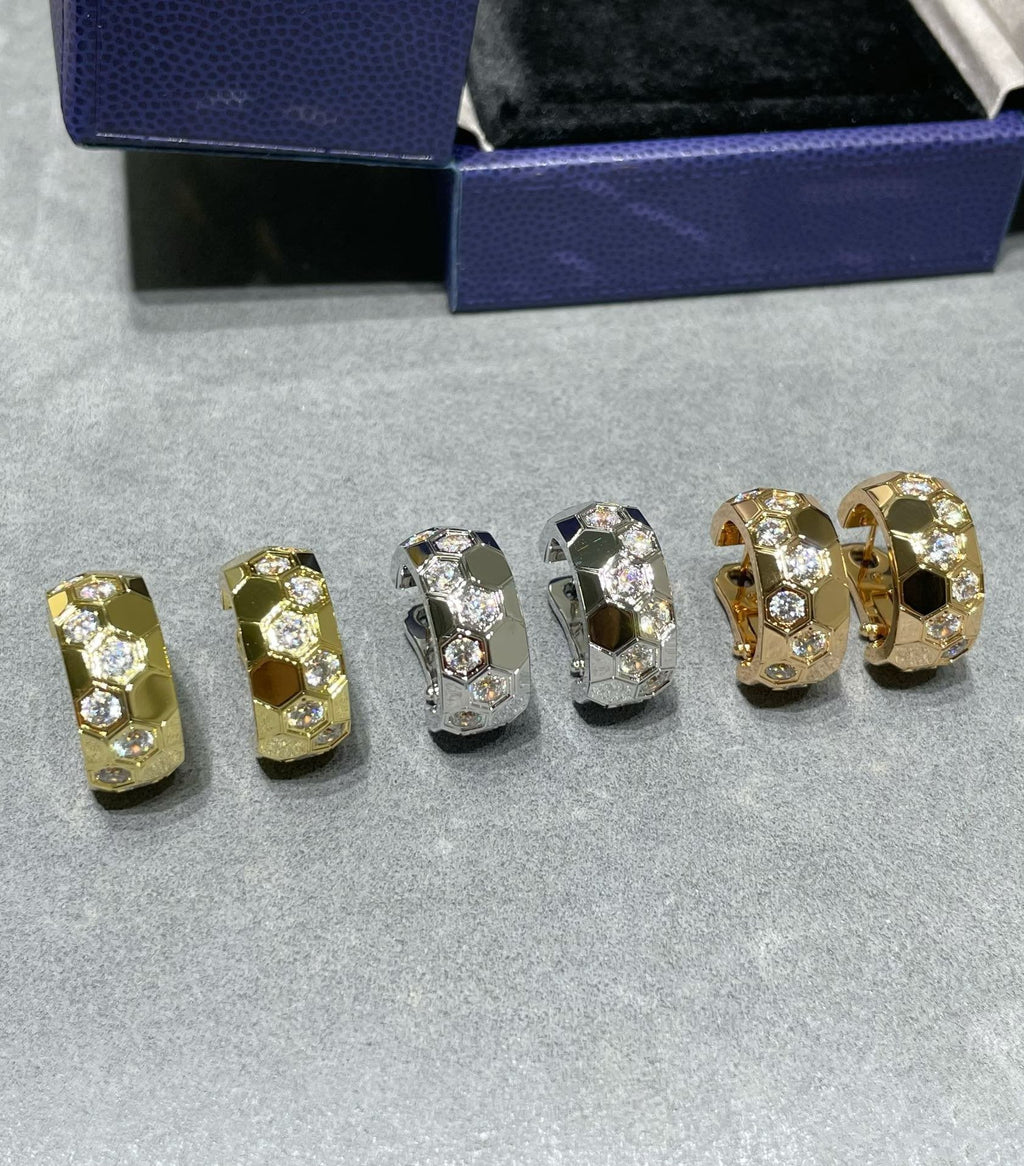 ®Jewelicorn® ビーラブ ダイヤモンド フープイヤリング