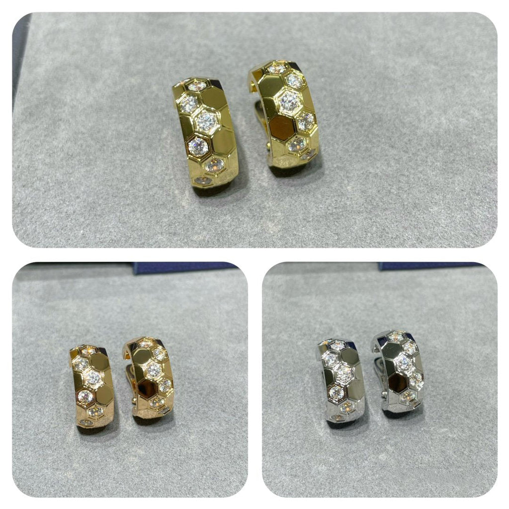 ®Jewelicorn® ビーラブ ダイヤモンド フープイヤリング