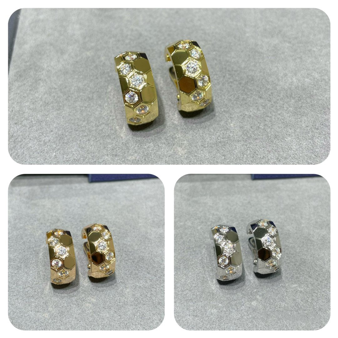 ®Jewelicorn® ビーラブ ダイヤモンド フープイヤリング