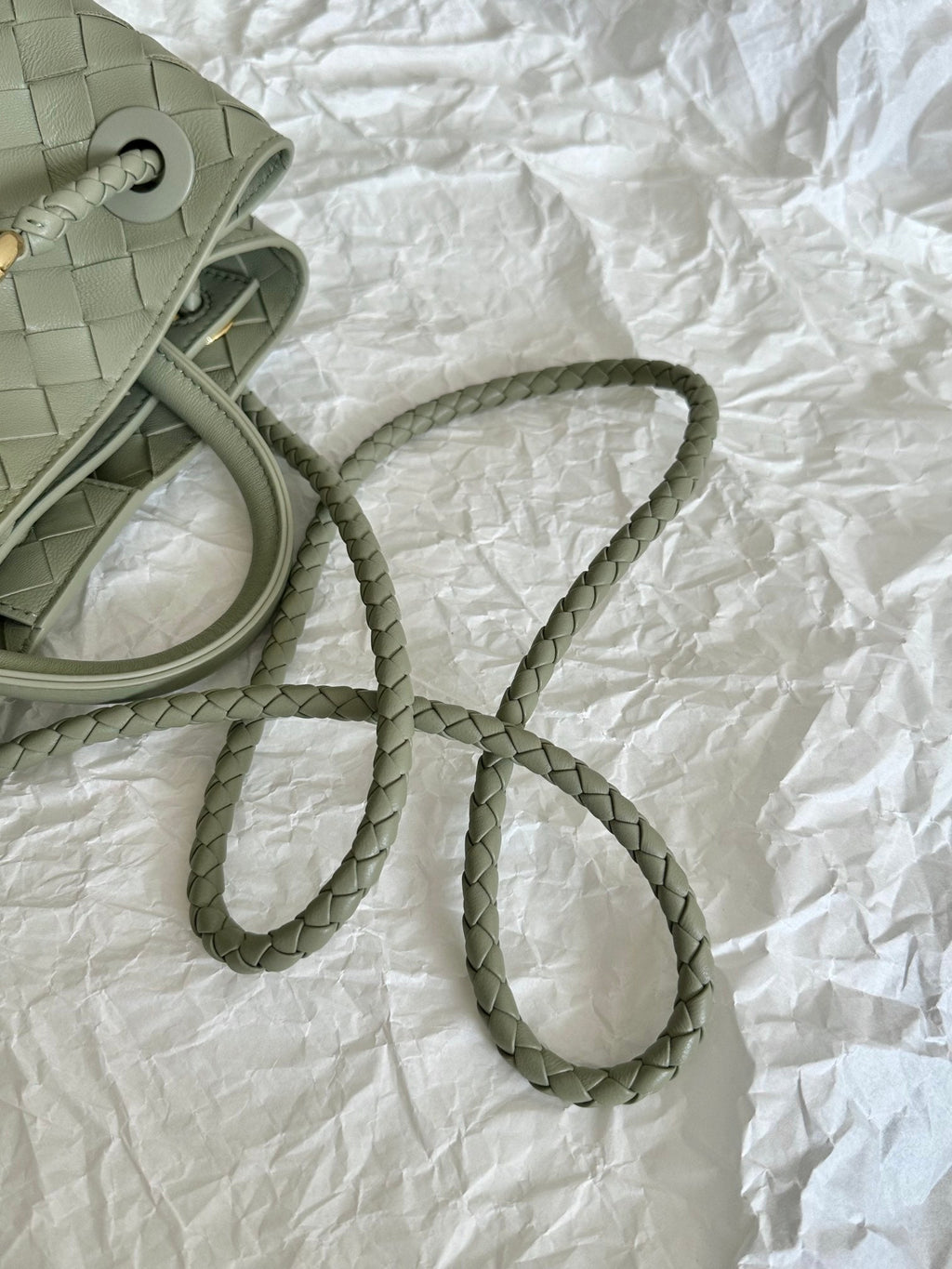 BV SMALL ANDIAMO 25CM HELLGREEN LAMMFELL