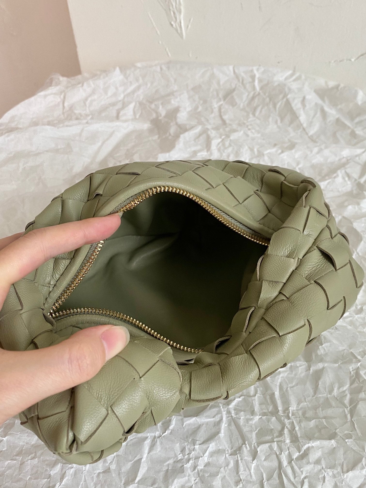 BV MINI JODIE 28CM GRÜNES LAMMLEDER 