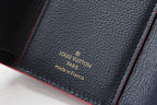 VICTORINE WALLET 12CM BLACK RED MONOGRAM EMPREINTE LEATHER