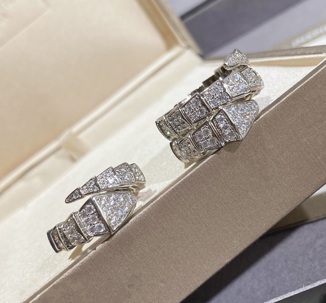¡®Jewelicorn¡¯SERPENTI LARGE RING SILVER DIAMOND PAVED